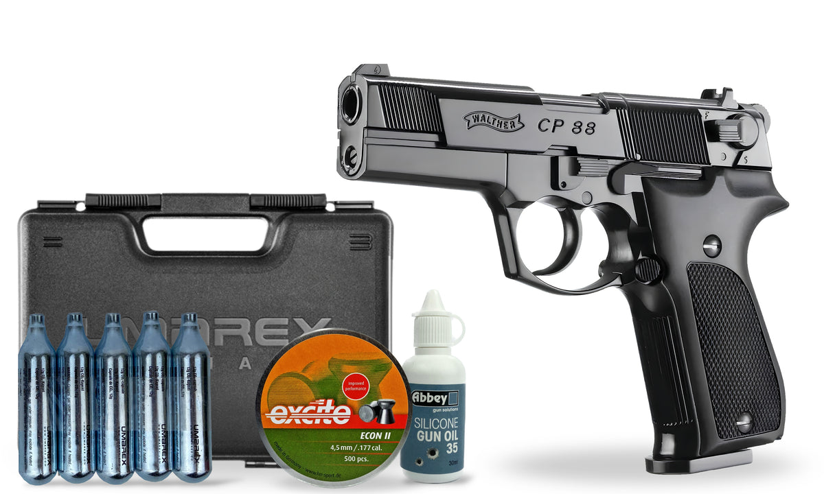 kit-premium Umarex Walther CP88 .177 Pellet Air Pistol Premium Combo