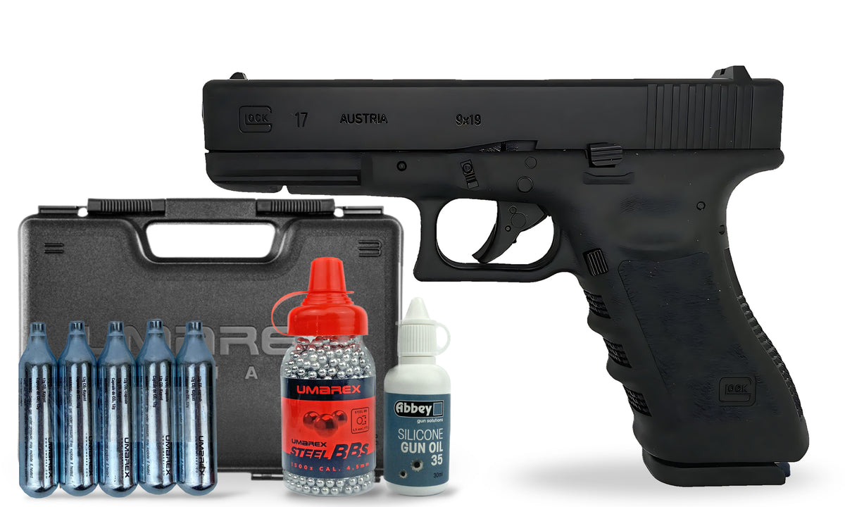 kit-premium Umarex Glock 17 4.5mm CO2 Pistol Premium Combo