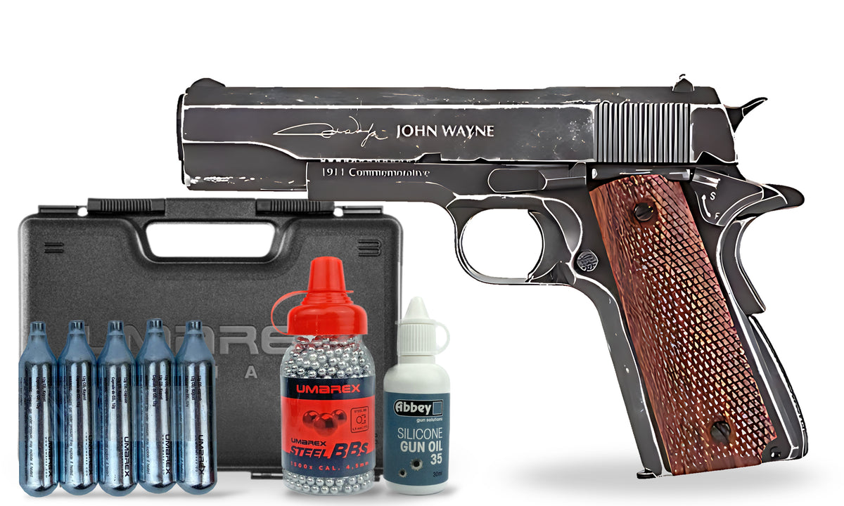 kit-premium 1911 - John Wayne Commemorative 4.5mm Pistol Premium Combo