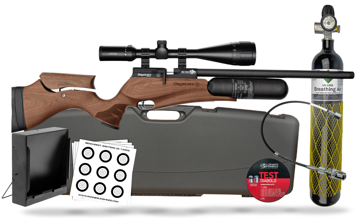 kit-premium Daystate Red Wolf Hi-Lite Walnut .177 Premium Combo