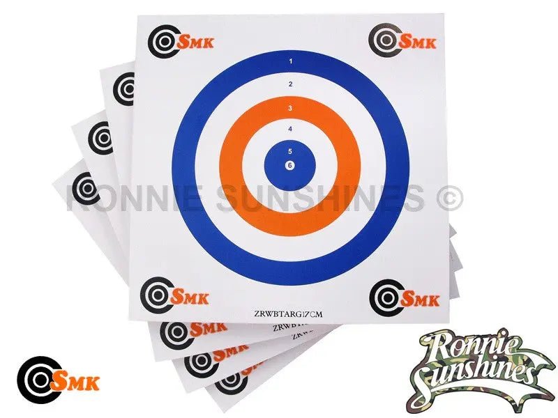 100 Card Targets 17 x 17 cm Air Rifle Target - Ronnie Sunshines