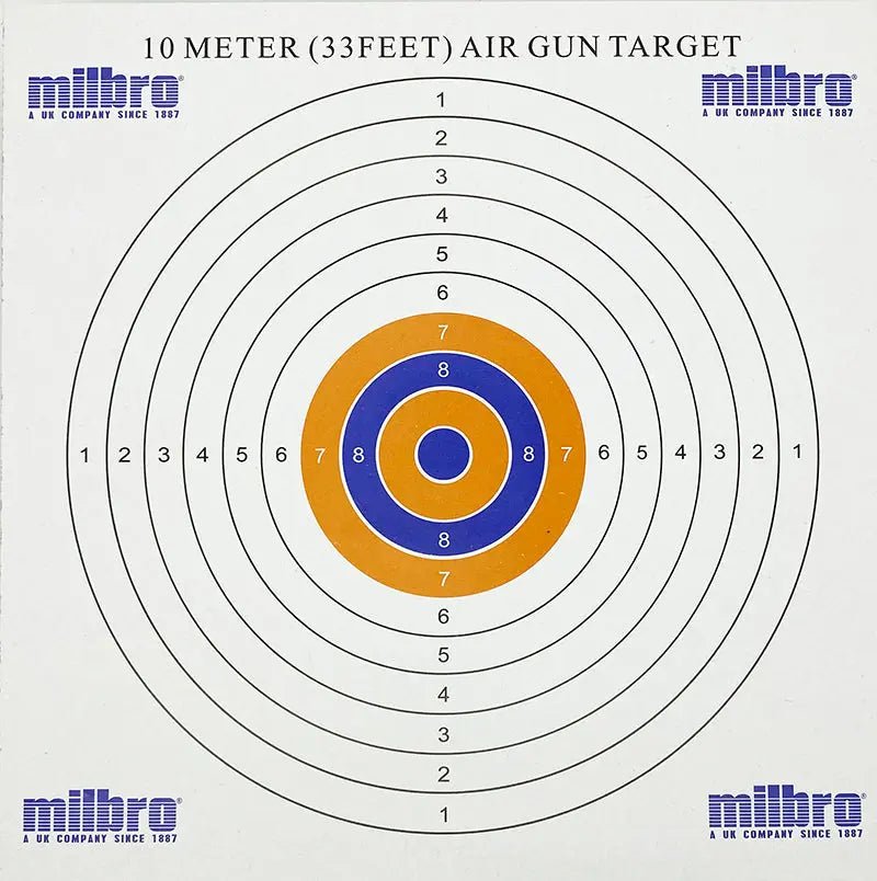 100 x 33ft Card Air Rifle Targets 17cm - Ronnie Sunshines