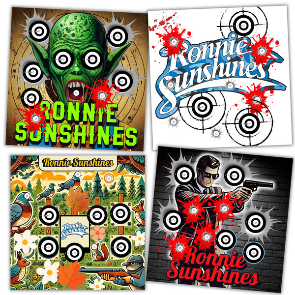 Ronnie Sunshines Novelty Air Rifle Card Targets