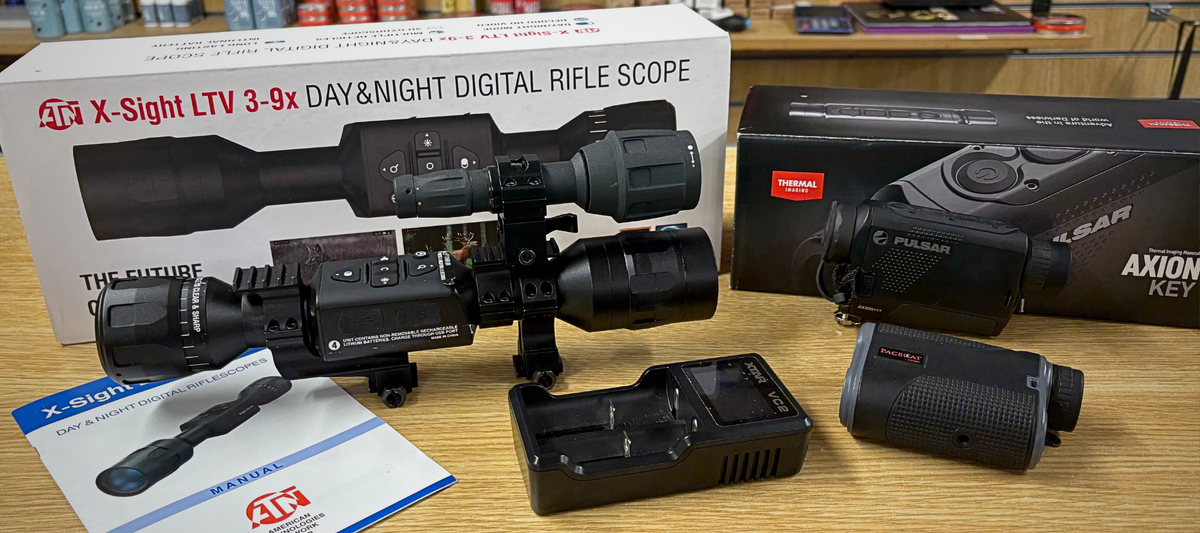 Pre-Owned Night Vision Bundle: ATN X-Sight LTV 3-9x, Pulsar Axion Key XM22 thermal and Pacecat rangefinder - Ronnie Sunshines
