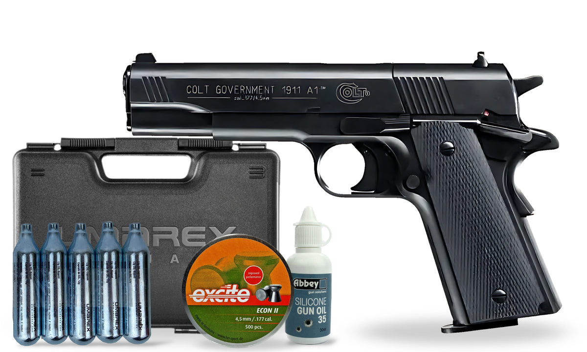 kit-premium Umarex Colt Government 1911 A1 Pellet Air Pistol Premium Combo