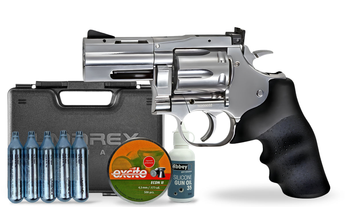 kit-premium Dan Wesson 715 2.5in .177 Pellet Revolver Premium Combo