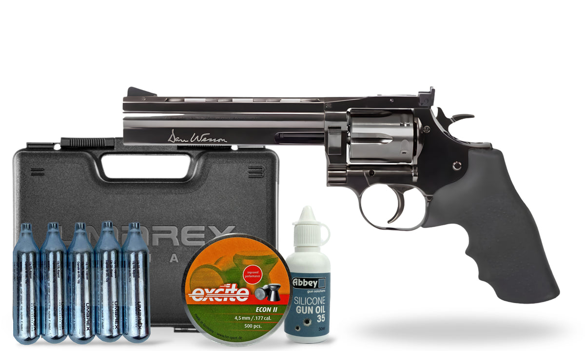 kit-premium Dan Wesson 715 6in .177 CO2 Pellet Revolver Premium Combo