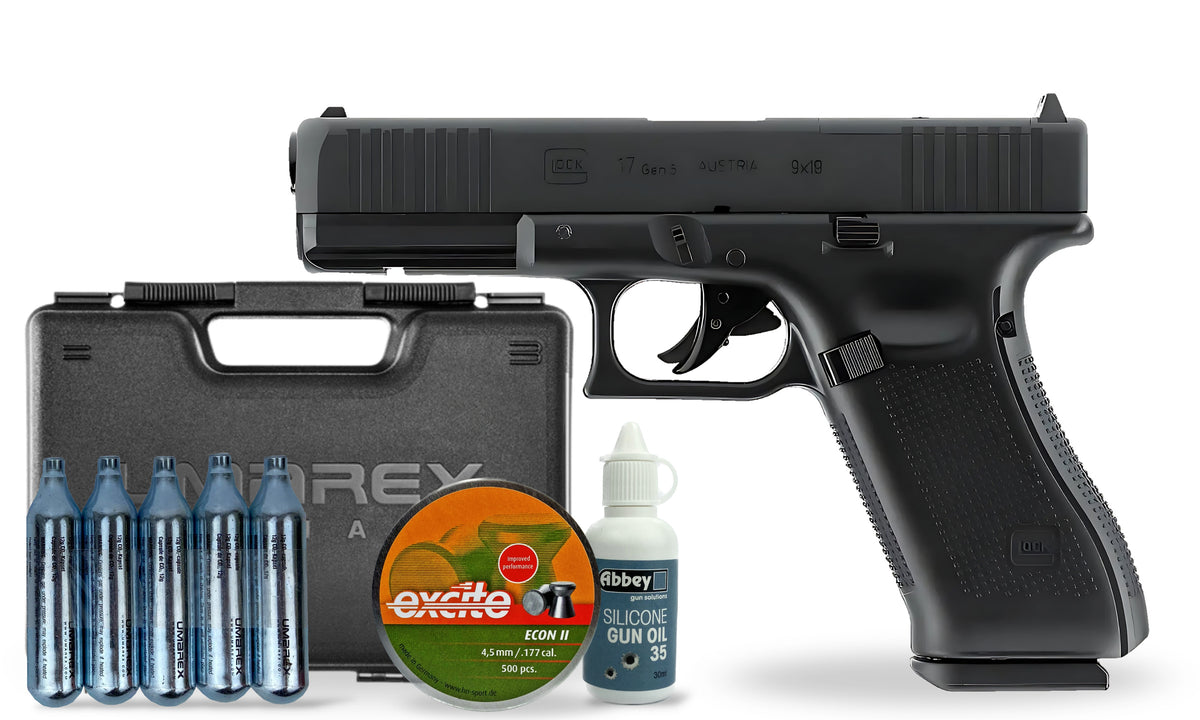 kit-premium Glock 17 Gen 5 MOS .177 Pellet Air Pistol Premium Combo