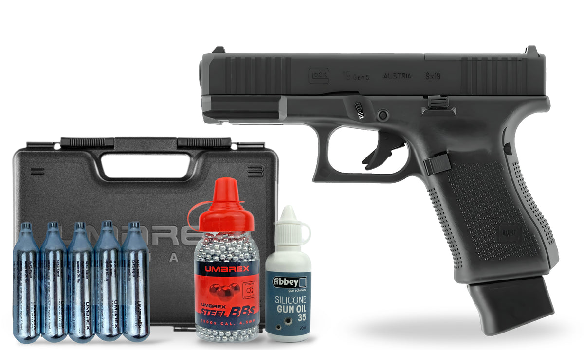 kit-premium Glock 19 Gen 5 MOS 4.5mm BB Air Pistol Premium Combo