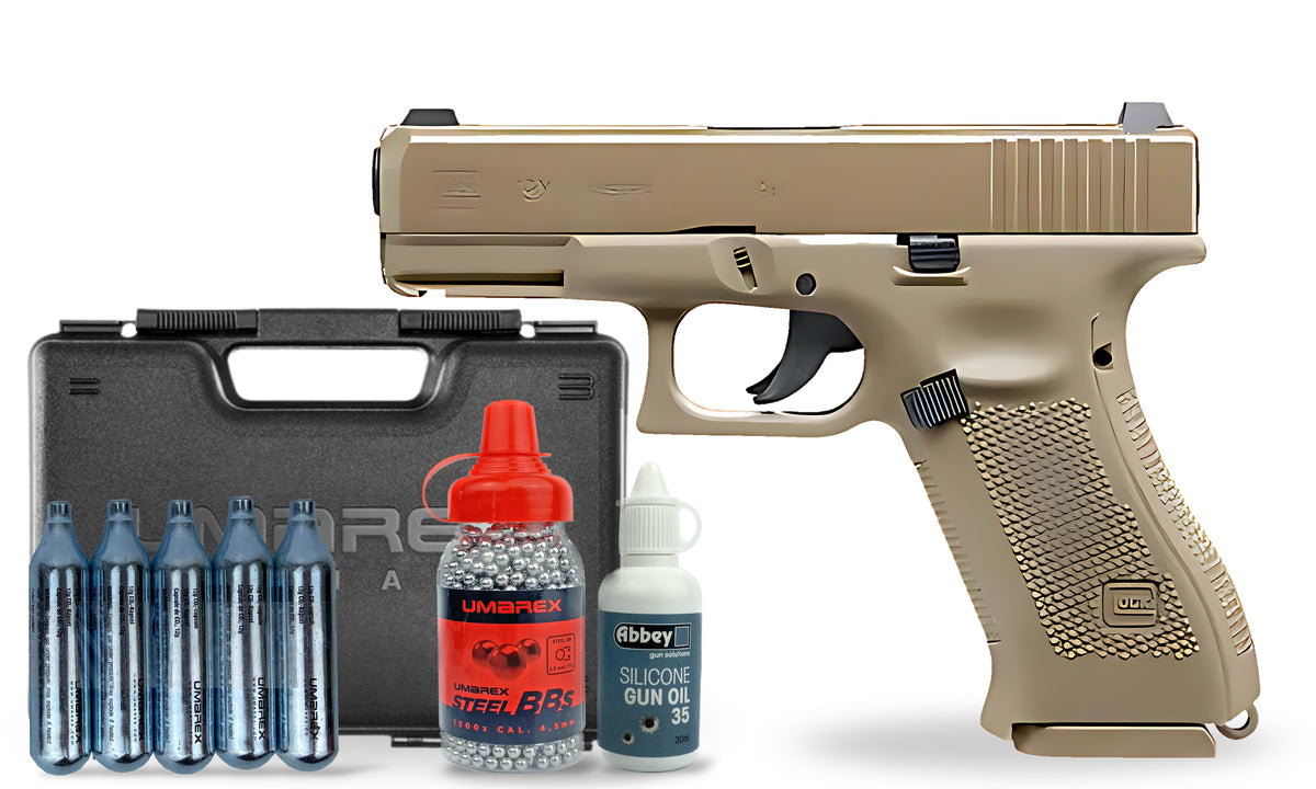 kit-premium Glock 19 X 4.5mm CO2 Air Pistol Premium Combo