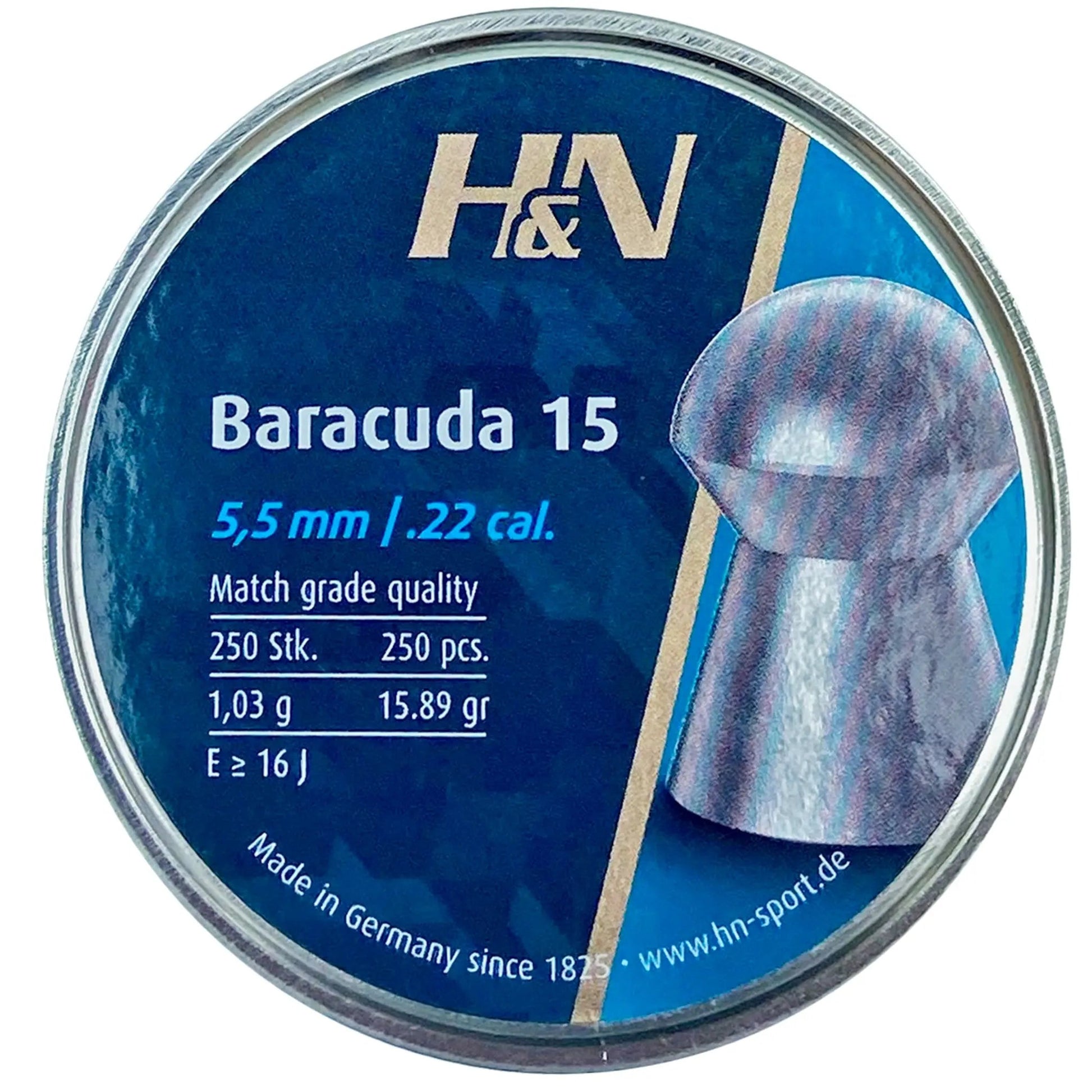 H&N Baracuda 15 .22 Pellets - Ronnie Sunshines