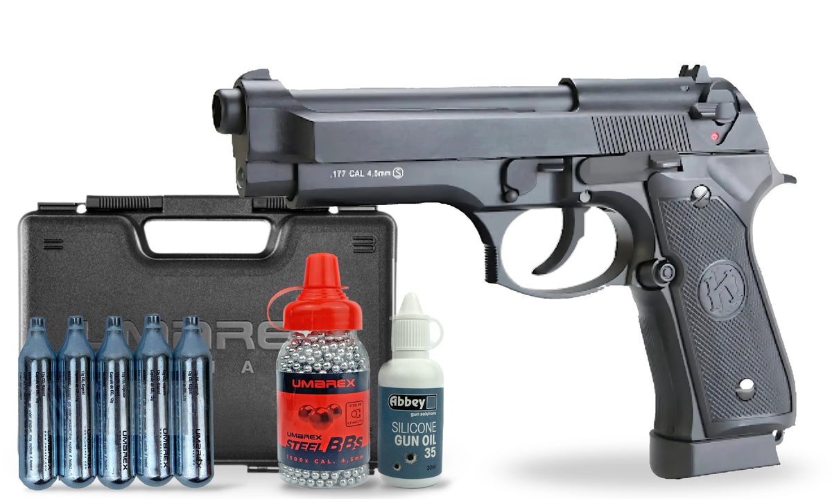 kit-premium Krown Land KL-92 4.5mm BB Air Pistol Premium Combo