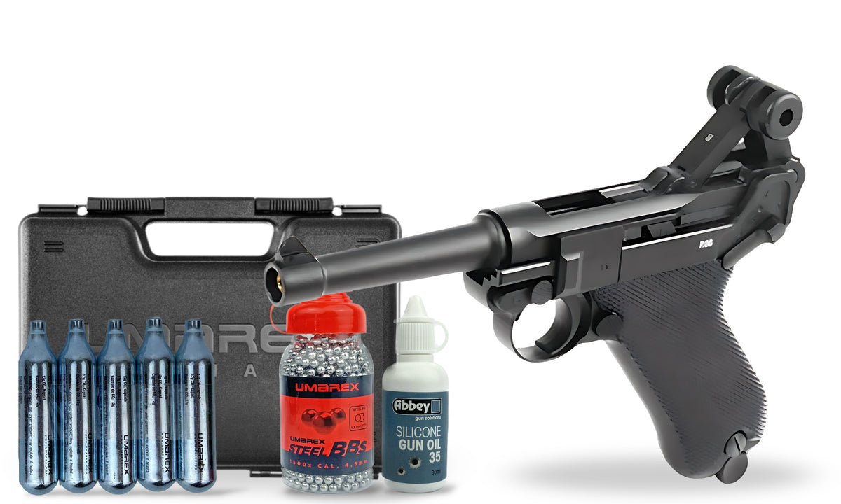kit-premium Umarex P08 Blow Back 4.5mmBB Air Pistol Premium Combo