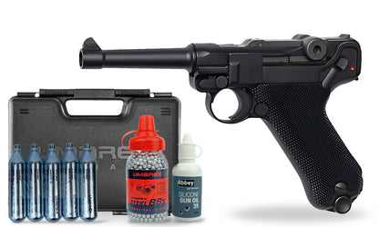 kit-premium Umarex Legends P08 Luger 4.5mm BB Air Pistol Premium Combo