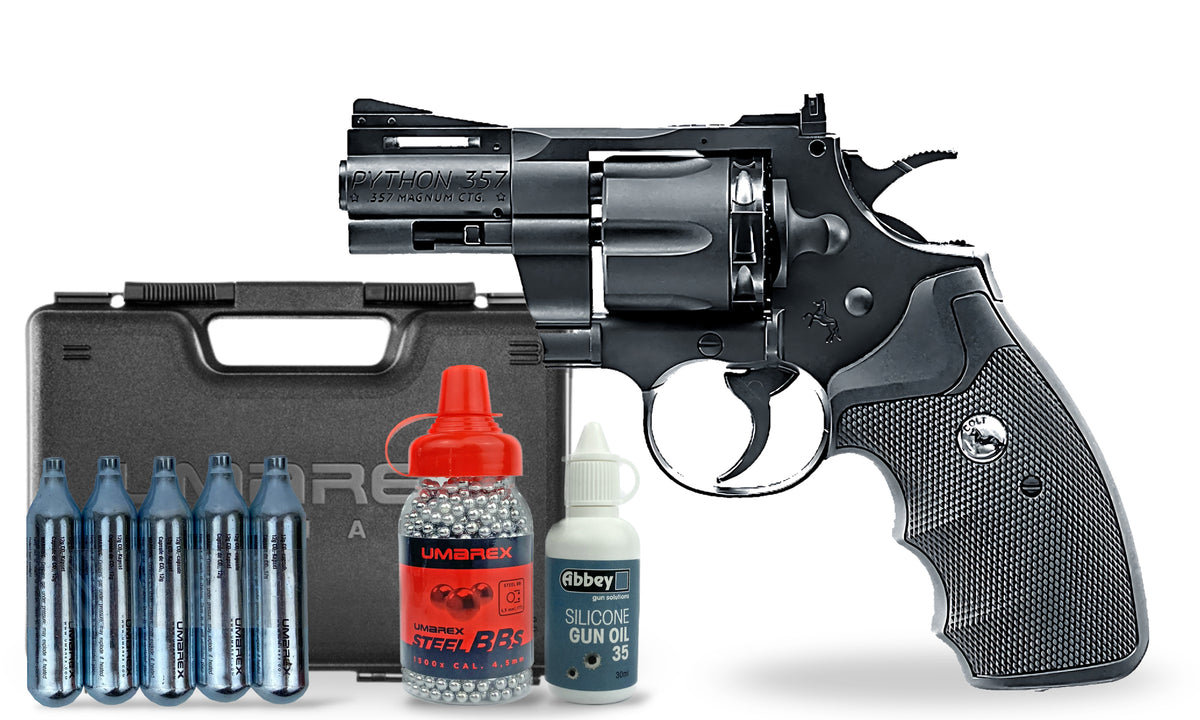 kit-premium Colt Python 2.5" 357 Dual Ammo Air Pistol Premium Combo