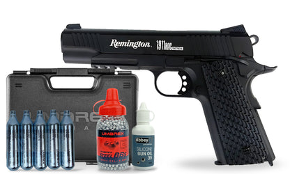 kit-premium Remington 1911 R1 Tactical CO2 BB Air Pistol Premium Combo