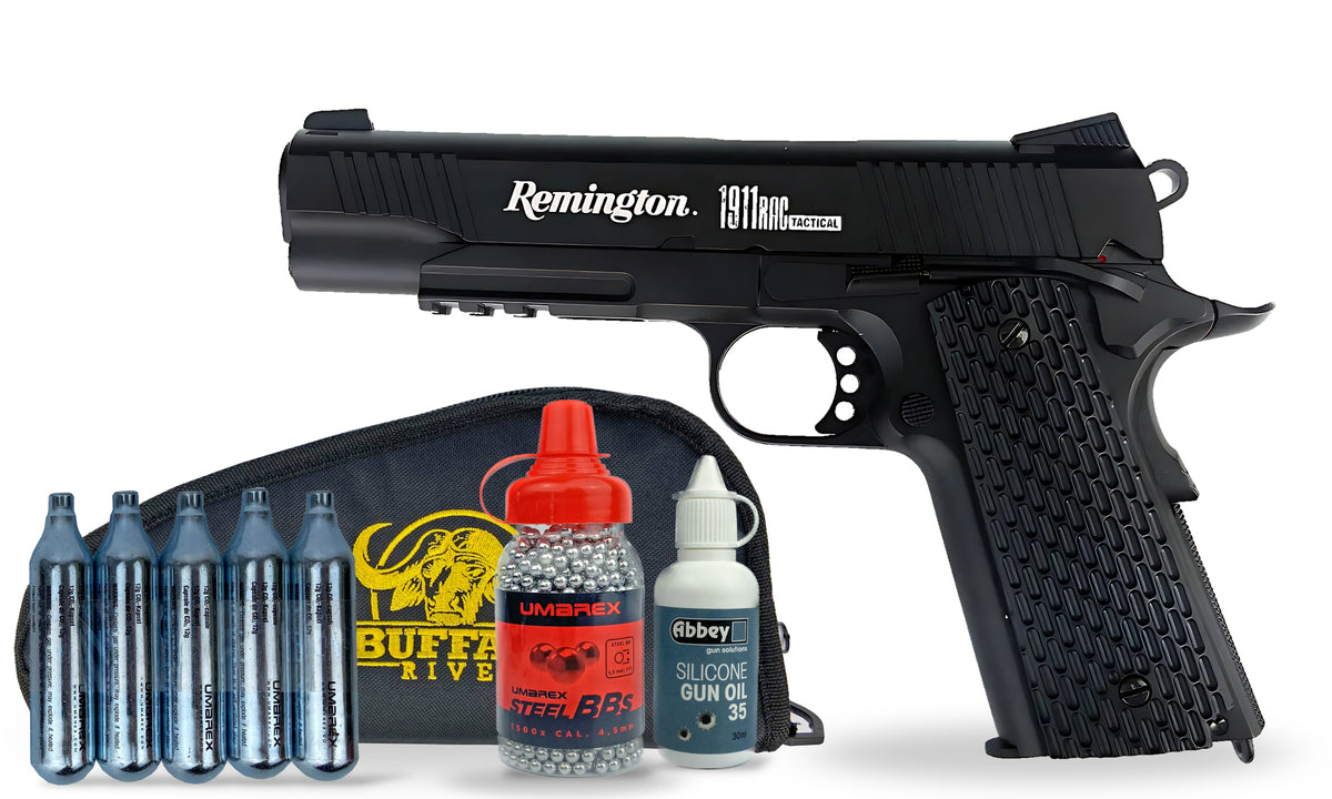 kit-standard Remington 1911 R1 Tactical CO2 BB Air Pistol Standard Combo