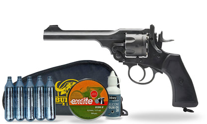 kit-standard Webley MK VI 6in .177 Pellet Revolver - Battlefield Finish Standard Combo